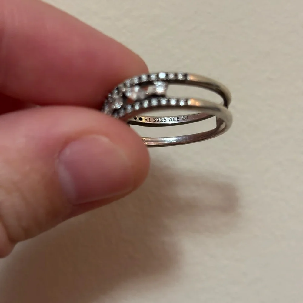 Pandora - Sparkling Marquise Double Wishbone Ring - Picture 3 of 3